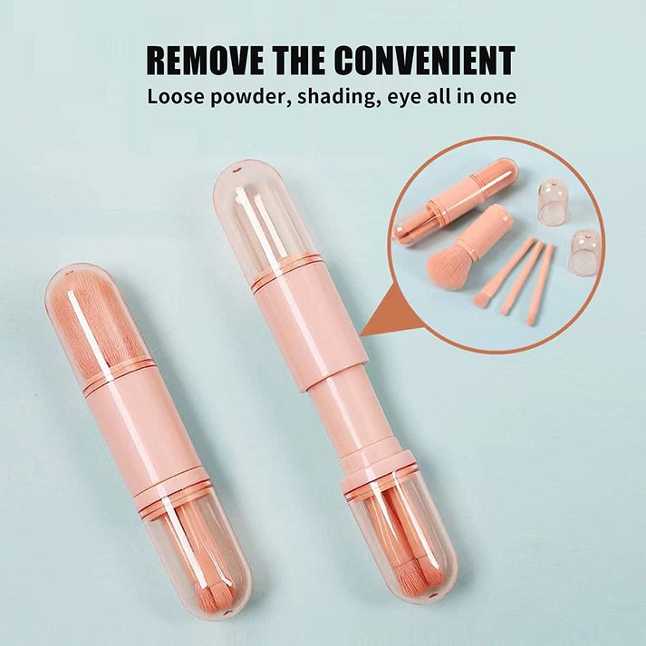 4 in 1 Travel Makeup Brush Set
