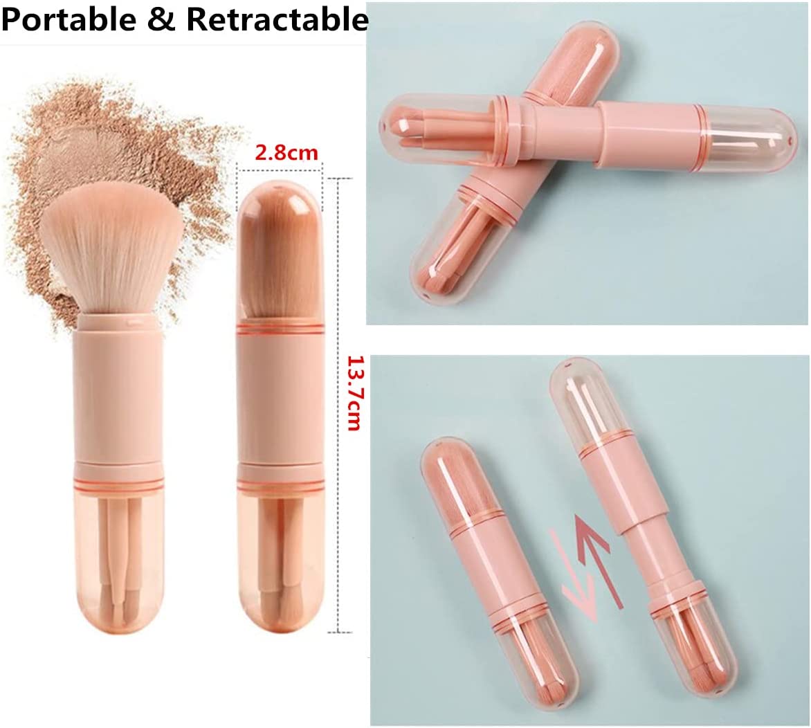 4 in 1 Travel Makeup Brush Set