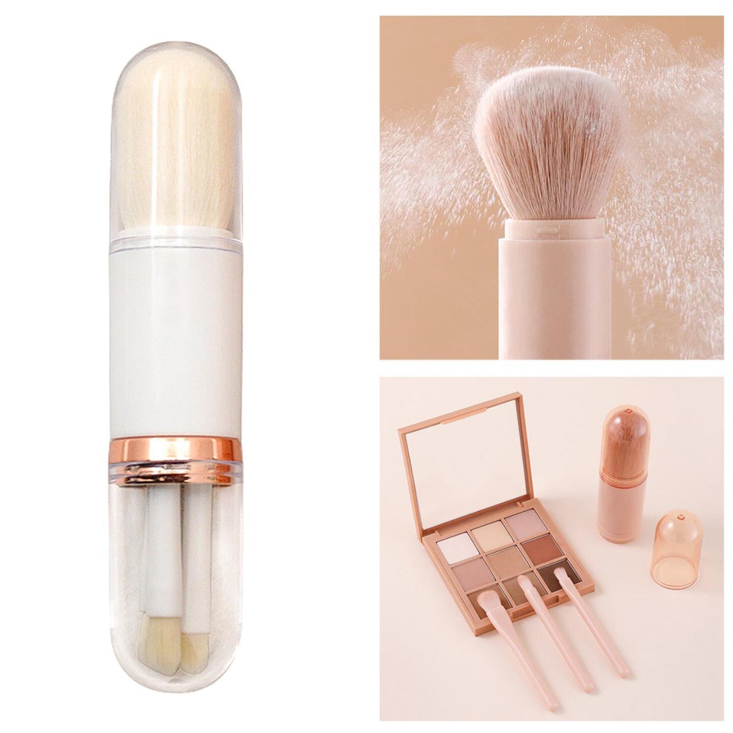 4 in 1 Travel Makeup Brush Set