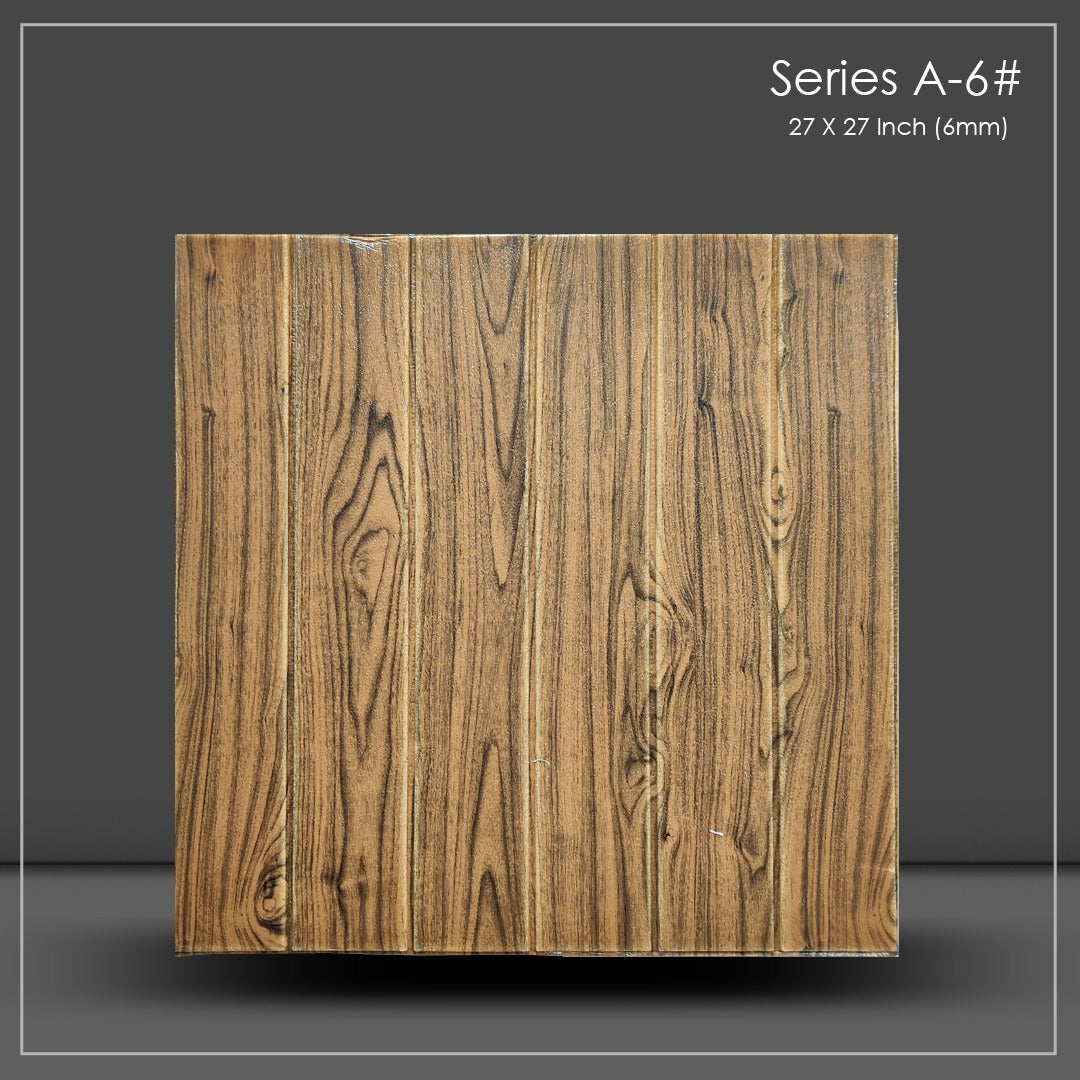 3D Foam Panels Peel & Stick Wall Stickers for DIY Home Décor (Dark Wooden, 70×70 cms, 5.3 square feet per panel)