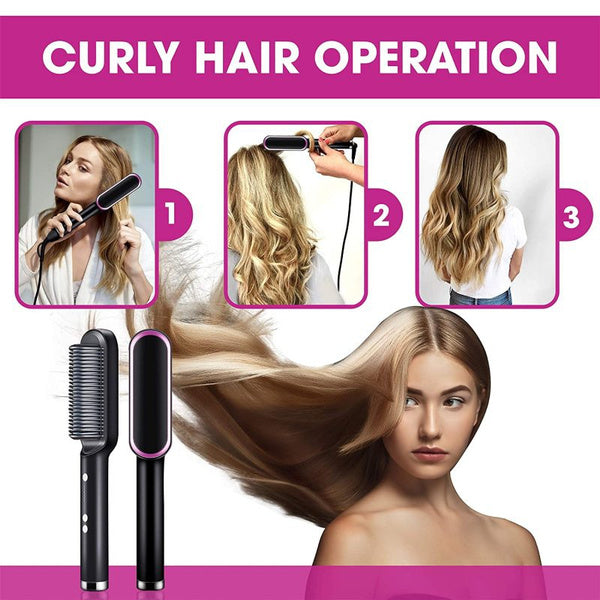 Professional Hair Straightener Brush (3 In 1)