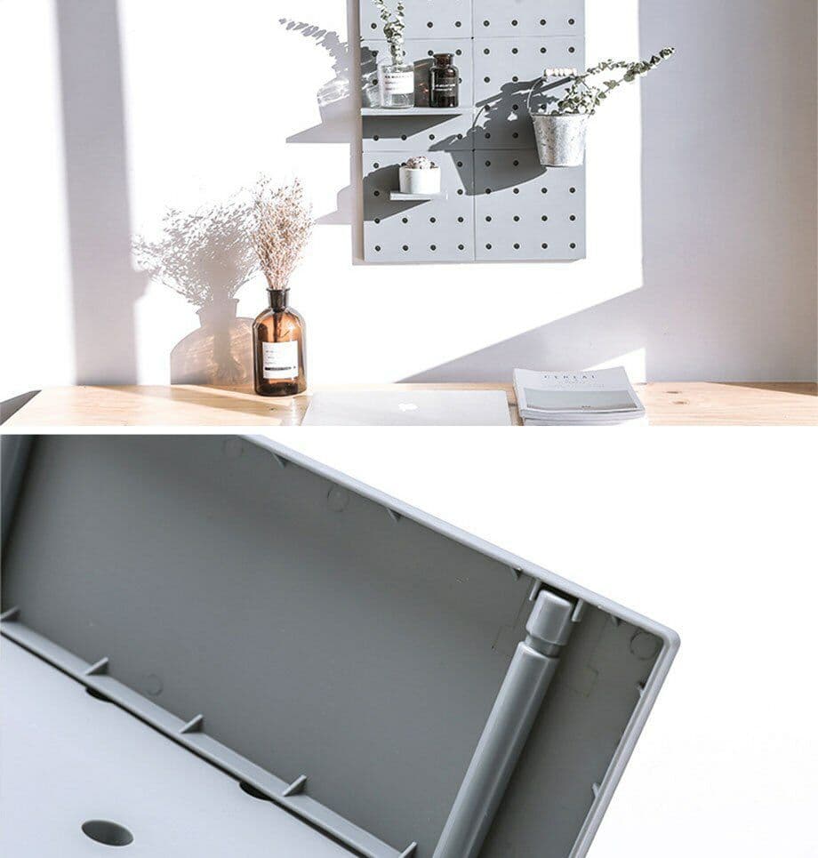 SMART DECORATIVE PLASTIC PEGBOARD - WALL DECOR STORAGE - SmartMOM.in