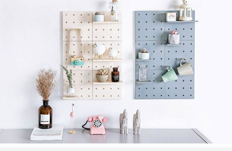 SMART DECORATIVE PLASTIC PEGBOARD - WALL DECOR STORAGE - SmartMOM.in