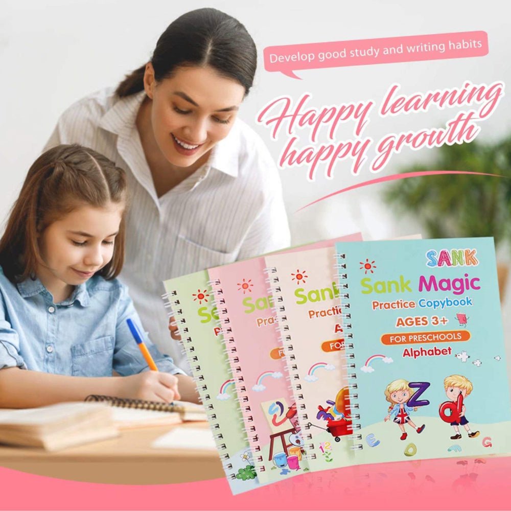 SmartMOM™ Magic Handwriting Practice Book - Set of 4 Books - SmartMOM.in