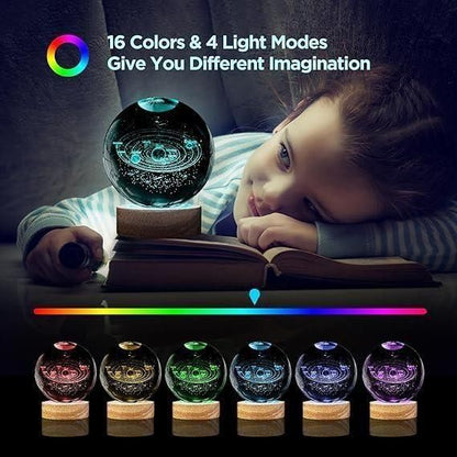 3D Crystal Space Ball Lamp