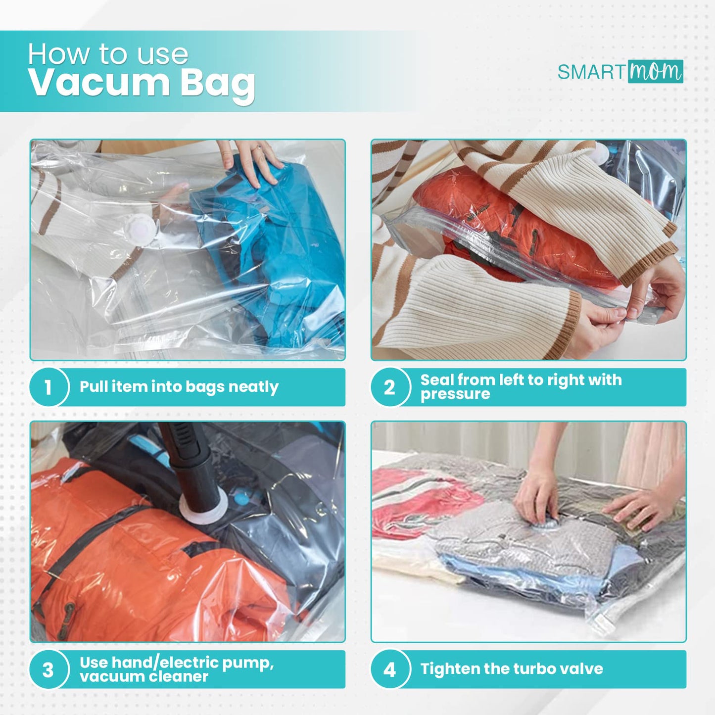 Smart Vacuum Storage Space Saver Bags for Clothes