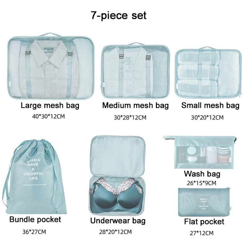 7 in 1 Foldable Travel Organizer Set –