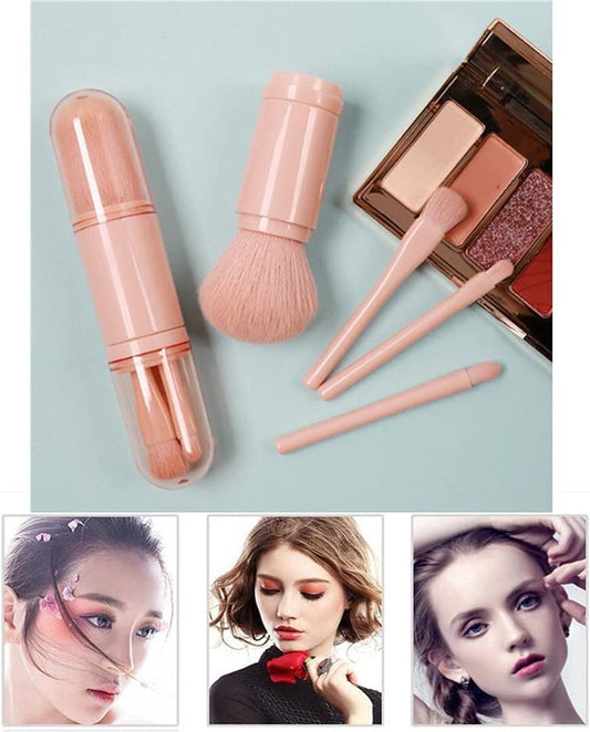 4 in 1 Travel Makeup Brush Set