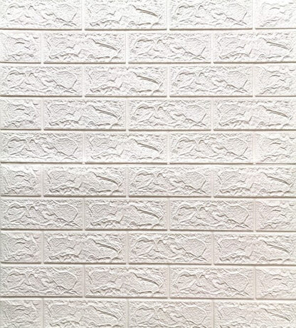 3D Foam Panels Peel & Stick Wall Stickers for DIY Home Décor (White, 70×77 cms, 5.8 square feet per panel)