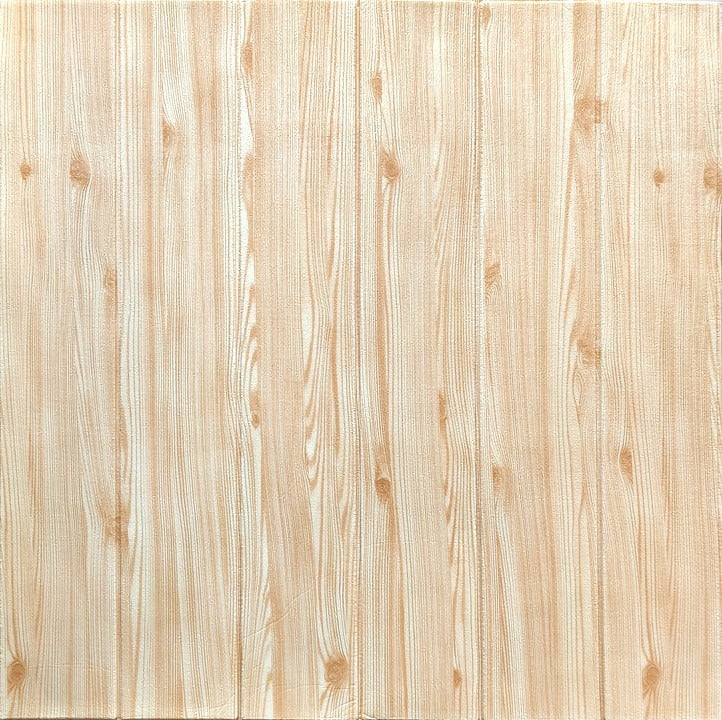 3D Foam Panels Peel & Stick Wall Stickers for DIY Home Décor (Light Wooden, 70×70 cms, 5.3 square feet per panel)