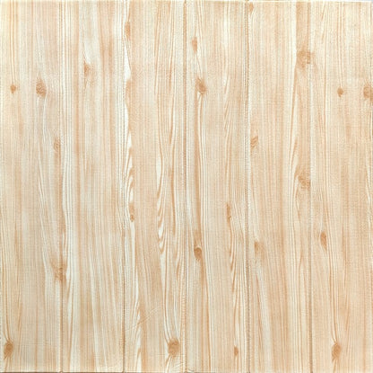 3D Foam Panels Peel & Stick Wall Stickers for DIY Home Décor (Light Wooden, 70×70 cms, 5.3 square feet per panel)