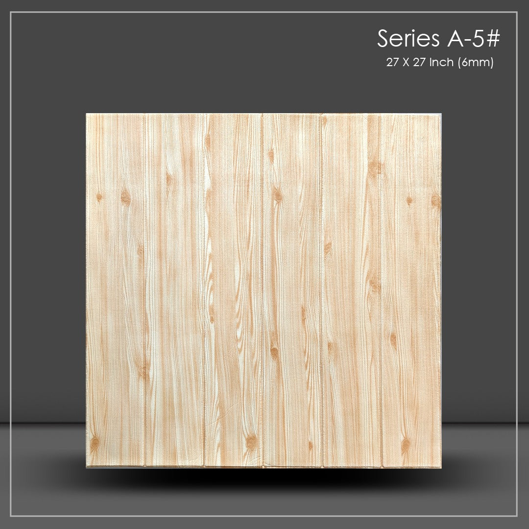3D Foam Panels Peel & Stick Wall Stickers for DIY Home Décor (Light Wooden, 70×70 cms, 5.3 square feet per panel)