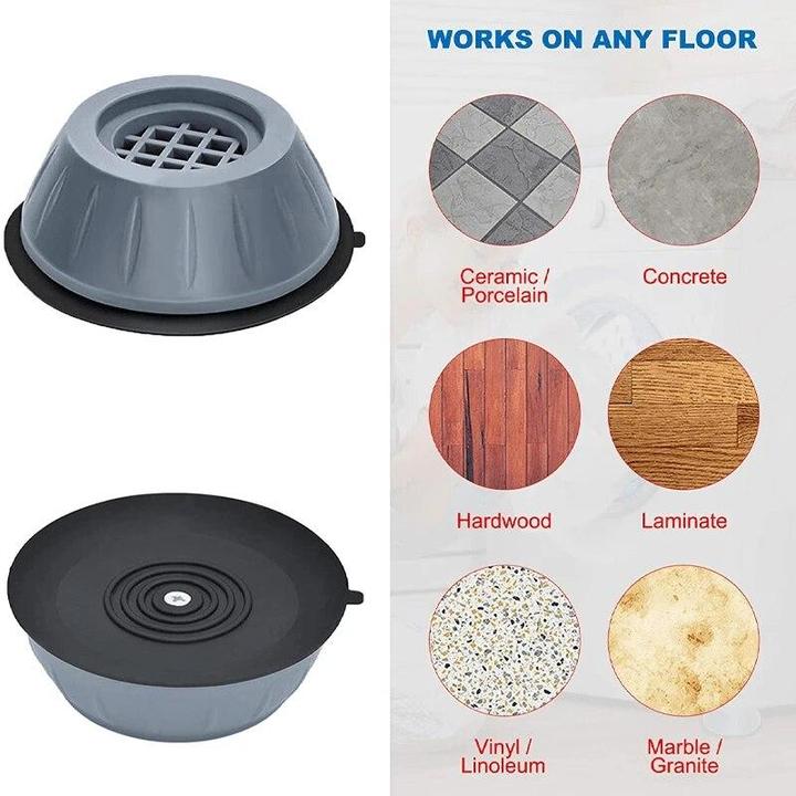 Non - Vibration Rubber Washing Machine Feet Pads (PACK OF 4) - SmartMOM.in