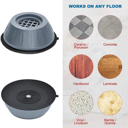 Non - Vibration Rubber Washing Machine Feet Pads (PACK OF 4) - SmartMOM.in